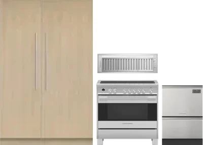 5 Piece Package Includes Refrigerator, Freezer, Range, Hood And Dishwasher